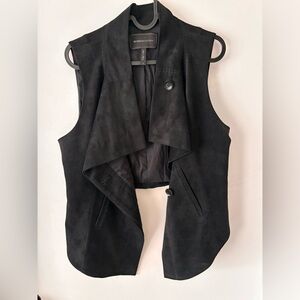 BCBGMaxAzria faux suede waterfall vest
